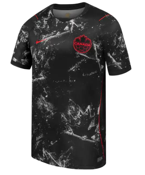 youth 2026 Canada soccer black  jersey
